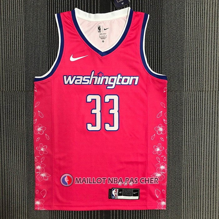 Maillot Washington Wizards Kyle Kuzma NO 33 Ville 2022-23 Rosa
